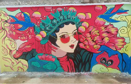 砀山墙体彩绘-网红墙