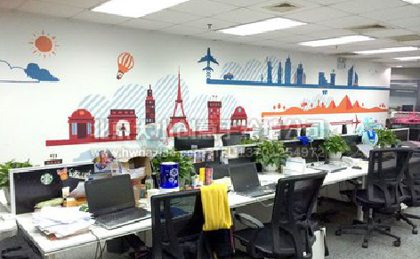 砀山教你设计办公室墙绘的方法。